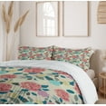 thumbnail image 6 of Ambesonne Flowers Duvet Cover Set, Floral Colorful Grown Roses, 2-Calking, Pale Taupe Pale Rust, 6 of 7
