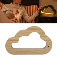 thumbnail image 4 of Wood Bedside Lamp, USB Powered Wood Carving Lamp One Key Button Switch Assisted Sleep  For Office, 4 of 8