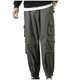 thumbnail image 2 of Pantalones largos para hombre, multibolsillos, lavados, informales, para exteriores, de algodón, 2 of 7