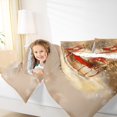 thumbnail image 4 of Feelyou Santa Claus Carriage Full Size Comforter Sets, Merry Christmas Bedding Comforter Set, Happy Holiday Reversible Bedding Sets, Microfiber Bedroom Decor, 3pcs, 4 of 8