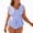 Blue, variant on Women Plus Size Swimsuits, Striped High Waist Ruffle Hem Swimwear Bikini Tankini Set, 2 Piece Bathing Suit
