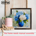 thumbnail image 6 of 2D Flat, 1pc Rustic Blue Hydrangea Flower Wall Art - 8x8inch Recycled Wood Framed Sign, 2D Flat Print for Living Room, Bedroom, Kitchen, Bathroom, Office Decor, Decorative Sign, Plaque, 6 of 9
