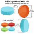 thumbnail image 4 of Uxcell Plastic Mason Jar Lid Regular Mouth Mason Jars Top Lid Assorted Color 24 Pack, 4 of 7