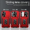 thumbnail image 2 of Dteck for Samsung Galaxy S24 Case with Slide Camera Cover+Screen Protector (1 Pack), Rotated Ring Kickstand Military Grade Shockproof Protective Cover,Red, 2 of 9