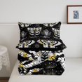 thumbnail image 5 of Homewish Death Moths Twin Comforter Sets,Halloween Spooky Skull Bedding Set,Yellow Purple,Black Reversible,2-Piece,1 Comforter and 1 Pillowcase, 5 of 7