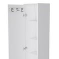 thumbnail image 2 of Xukmct Tall Storage Cabinet with 5 Shelf and Metal Handle, Pantry Cabinet for Living Room, Dining Room, Kitchen, White, 2 of 6