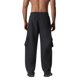 thumbnail image 4 of Pantalones de trabajo para hombre, de color liso, con cordón, cintura elástica y múltiples bolsillos, 4 of 6