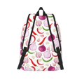 thumbnail image 6 of Travel Laptop Backpack - Onion garlic bell pepper Lightweight Canvas Backpack, Wear Resistant Computer Backpack Bag Fit {sizeName} Laptop for Men Women with Adjustable Padded Shoulder Straps, 6 of 6