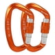 thumbnail image 4 of 2 pinzas de mosquetón de bloqueo para en roca, mosquetones resistentes de 25KN (5620 s) con certificación CE para rapel, columpio, , naranja DYNWAVEMX Clips de mosquetón de escalada, 4 of 6