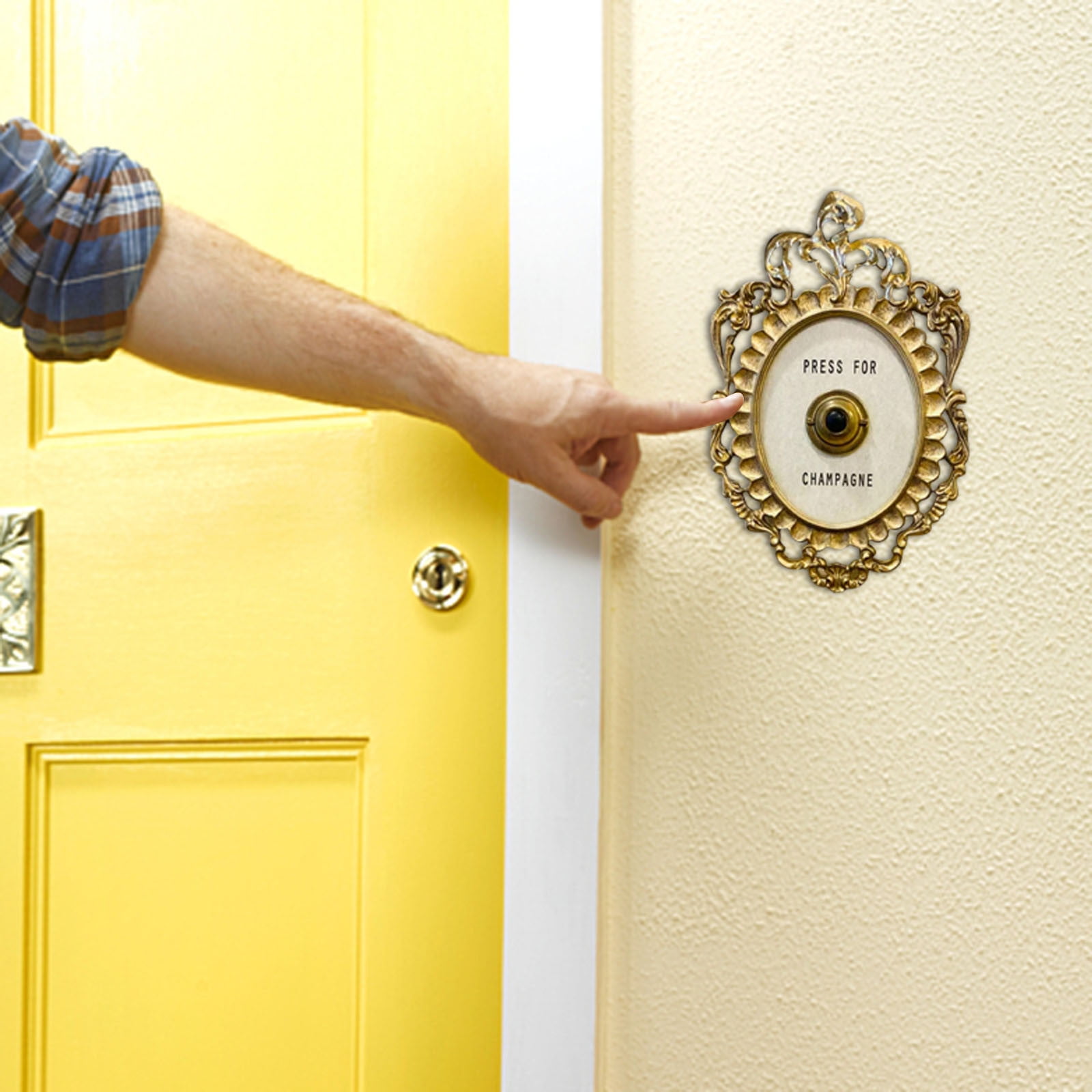 Rustic bronze animal motif doorbell buttons