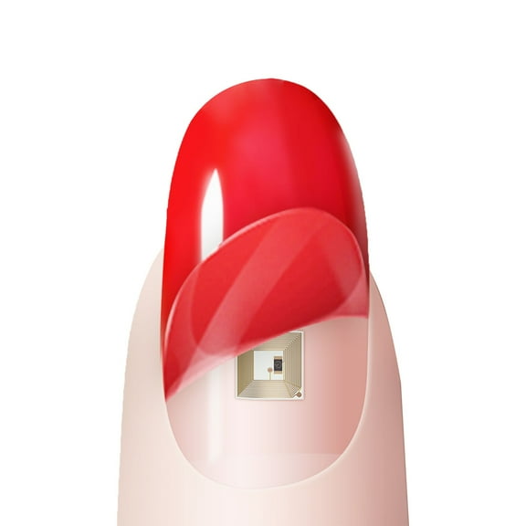 Smart Nail Chip under $5! kkbbma Smart Nail Chip, Smart Nail Sticker Built in Chip Smart Devices Soft Skin-Friendly Flexible, DIY Mobile Sensors Nail Art Sticker Decor Chip, Manicure Decorations