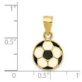 thumbnail image 2 of 14k Yellow Gold Enameled Soccer Ball Pendant - 1.0 Grams - Measures 19.6x11.9mm, 2 of 2