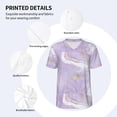 thumbnail image 3 of Goofa Lavender Glitter Foil Stripes Pattern Mens Golf Shirt Baseball T-shirt Moisture Wicking Dry Fit Performance Sport Short Sleeve Striped Golf Polo Shirts-Large, 3 of 7
