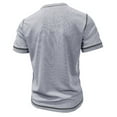 thumbnail image 4 of IYTR Mens T Shirts Fashion Solid Color Comfy Summer Casual Short Sleeve T Shirts Crewneck Slim Fit Athletic Shirts With Pocket Gray M, 4 of 7