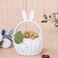 thumbnail image 3 of MKHSQHDG Today's Deals Easter with Handle Easter Rabbit Vine Weaving Picnic with Rabbit Ears Wicker Easter Egg Candy Suitable for Egg Party Easter, 3 of 5