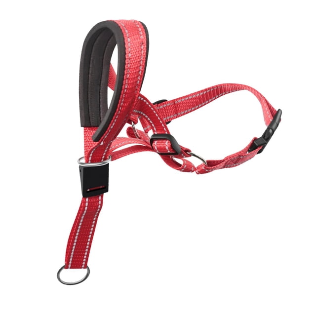 DOLITY Dogs Muzzle Breathable Metal Buckle Prevent Biting Chewing Pet Muzzle Dog Mouth Red Colors L