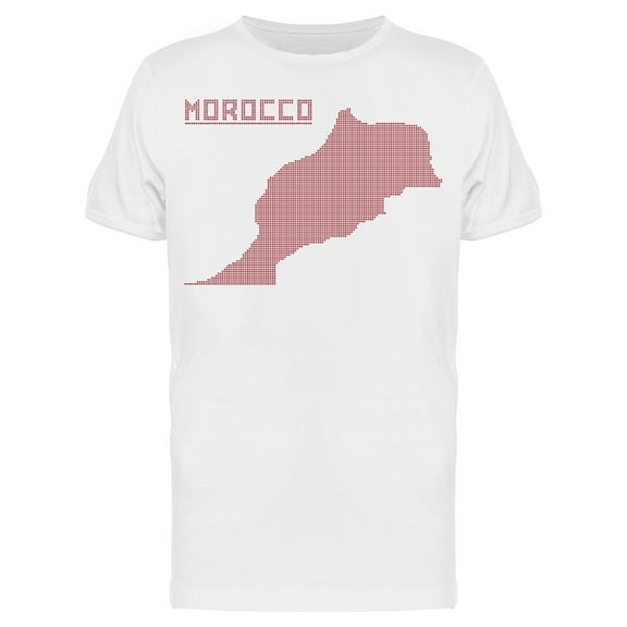 Dot Map Of Morocco T-Shirt Men -Image by Shutterstock, Male Large