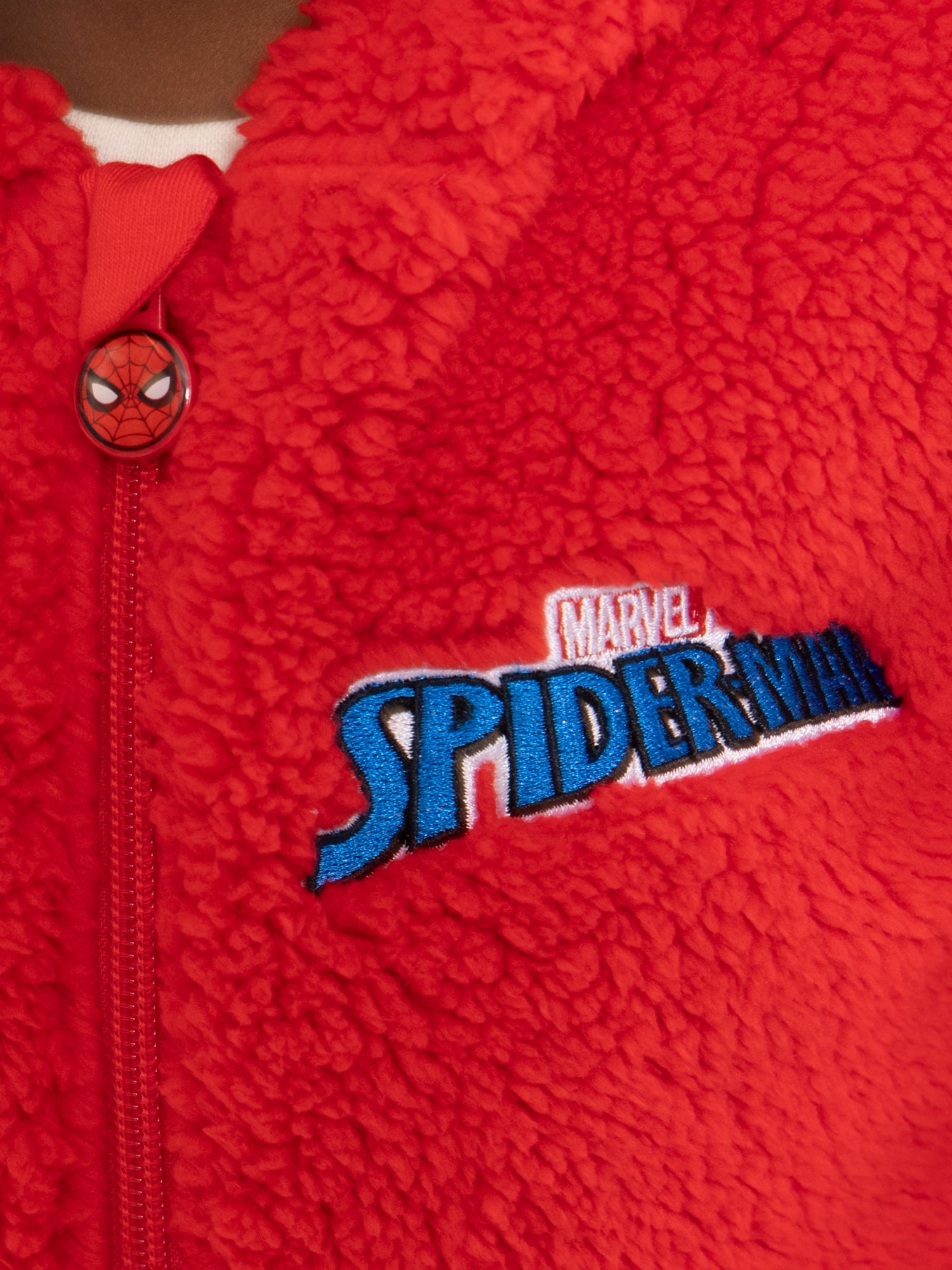 Spider-Man Toddler Boys Plush Fleece Full-Zip Cosplay Hoodie, Sizes 12M-5T