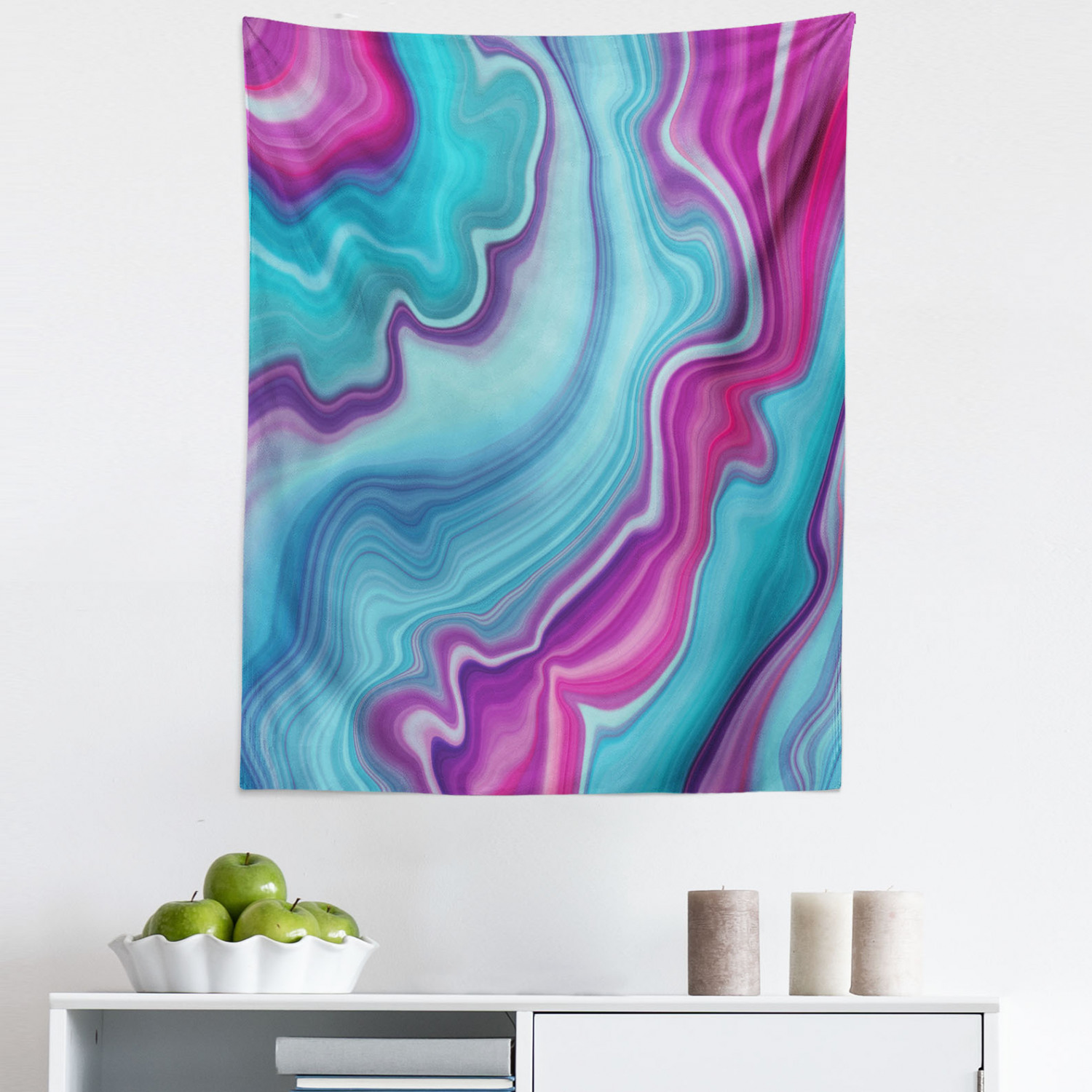 Marble Print Tapestry Abstract Color Formation Wavy Aqua Pink Lines Agate Slab Mineral Geographic Fabric Wall Hanging Decor for Bedroom Living Room Dorm 5 Sizes Aqua Pink by Ambesonne Walmart