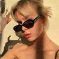 thumbnail image 2 of Gafas resistentes a los rayos ultravioleta, gafas de sol ovaladas retro, gafas de sol de moda para mujer, 2 of 3