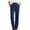 j35-Navy, variant on Womens Pants Casual Solid Color Ankle Straight-Leg Pull-On Khakis Female Mid Elastic Waist Regular Soft Daily Breathable Comfortable Pants With Pockets,L