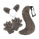 thumbnail image 1 of Juego de orejas y cola de , accesorios de cosplay de animales para festivales, cumpleaños, graduación Gris, 1 of 8