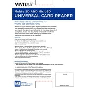 Vivitar Mobile Micro SD Compact Flash Card Reader with USB Adapter for Memory Cards