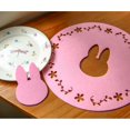 thumbnail image 4 of SHIQI-Easter Bunny Spring Round Felt Placemats with Coasters Set of 12 Durable Heat-Resistant Non-Slip Washable Place Mats Kitchen Dining Table Mats Party Holiday Decoration(Easter Pink), 4 of 4
