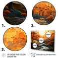 thumbnail image 3 of Designart "Stream Sunset Abstract Orange Landscape Glow I" Landscapes Framed Wall Art - Modern Orange Abstract Landscapes Entryway Framed Wall Art Print, 3 of 6