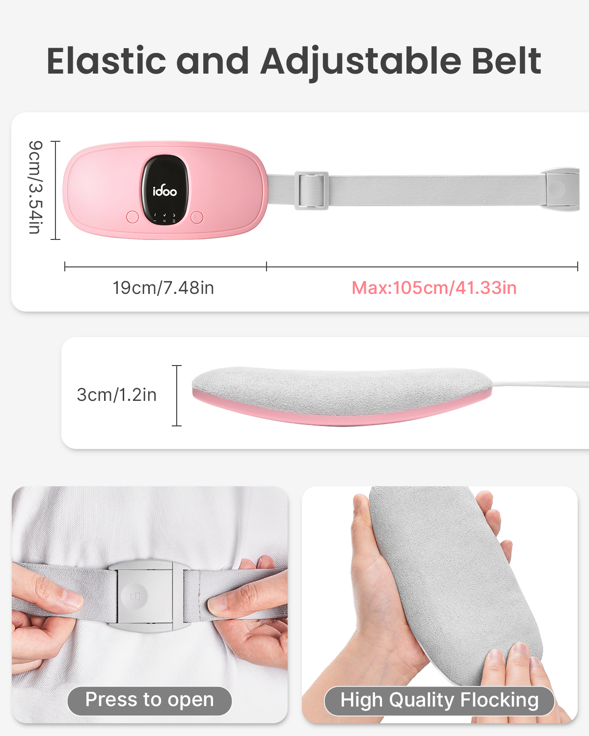 iDOO Cordless Heating Pad for Period Cramps photo 6