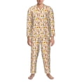 thumbnail image 3 of Balery Gnomes Autumn Harvest Pattern Pajama Sets for Men Long Sleeve 2 Piece Sleepwear Loungewear Sets Soft PJ's with Pockets Long Sleeve Comfy Pj Sets-X-Large, 3 of 7
