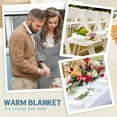 thumbnail image 3 of 12PCS Fleece Throw Blankets Bulk 60 x 50 in Soft Blankets Fabric Warm Lightweight Wool Blanket Cozy Coverlet for Beds Sofas Home Wedding Season(Beige + Light Gray), 3 of 14