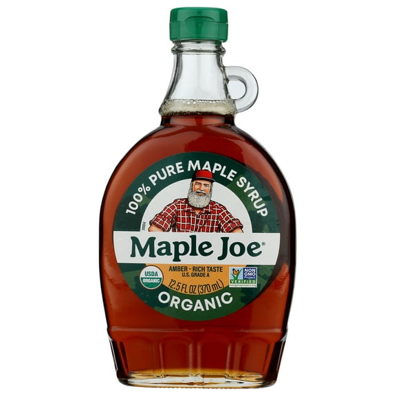 Pack of 12, Maple Joe Organic and Pure Maple Syrup, 12.5 fl oz