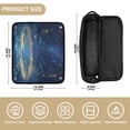 thumbnail image 4 of Hair Tool Organizer Bag with Heat Resistant Mat Removable Travel Storage Case for Hot Air Brushes Curling Irons Magical Night Sky with Fish, 4 of 8