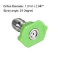 thumbnail image 2 of Uxcell 1/4 Inch Stainless Steel Flat Fan 25 Degree 1.2mm Orifice Diameter Nozzle 2 Pack, 2 of 5