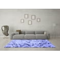 thumbnail image 3 of Ahgly Company Indoor Round Abstract Blue Modern Area Rugs, 7' Round, 3 of 4