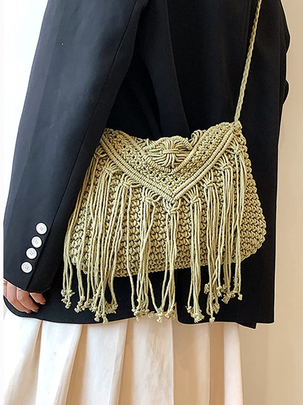 Crossbody Bag for Women Cute Hobo Bag Satchel Bag Summer Bag Knit Bag Beach Bag Purse Tote Handbags for Women 2023