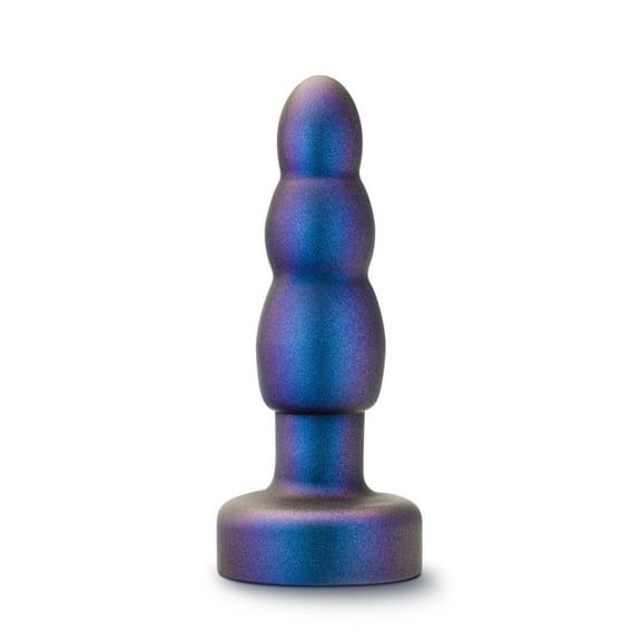 Eden Remote-Controlled Rotating Silicone Anal Plug with Rimming Beads, Black