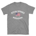 thumbnail image 1 of Ocean Springs Mississippi Patriot Men's Cotton T-Shirt, 1 of 1