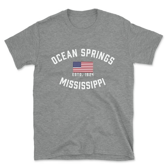 Ocean Springs Mississippi Patriot Men's Cotton T-Shirt