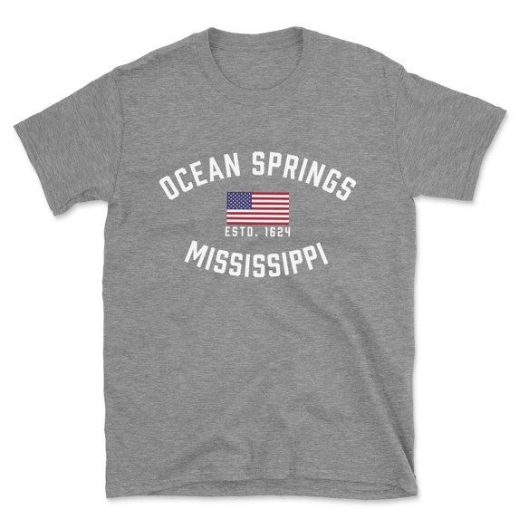 Ocean Springs Mississippi Patriot Men's Cotton T-Shirt