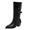 Black, variant on Women Boots Chunky Mid Heel Pointy Toe Mid Calf Booties with Buckle Women Trendy Casual Outdoor Dressy Winter Warm Shoes Black 6.5