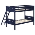 thumbnail image 4 of Miekor Furniture Blue Twin/Twin Bunk Bed with Built-in Ladder W5U338, 4 of 6