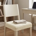 thumbnail image 6 of Velvet Stretch Dining Chair Seat Covers Thick Soft Elastic Chair Cushion Slipcover for Kitchen Dining Room Curved Seat Protector Washable, 6 of 6