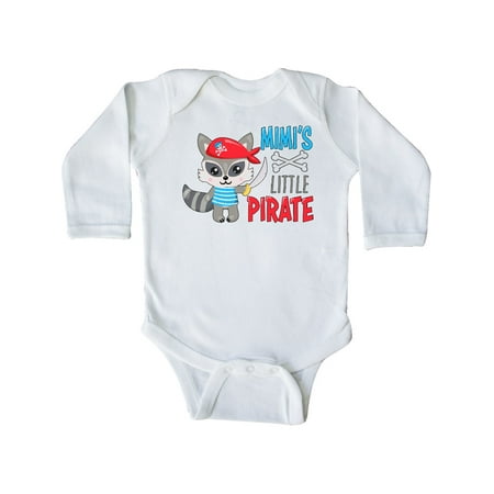 

Inktastic Mimi s Little Pirate Cute Raccoon with Sword Gift Baby Boy or Baby Girl Long Sleeve Bodysuit