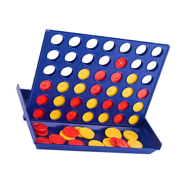 4 en un juego de mesa, 4 en un tablero de filas desarrollando Pensamiento Lógico para el HOGAR