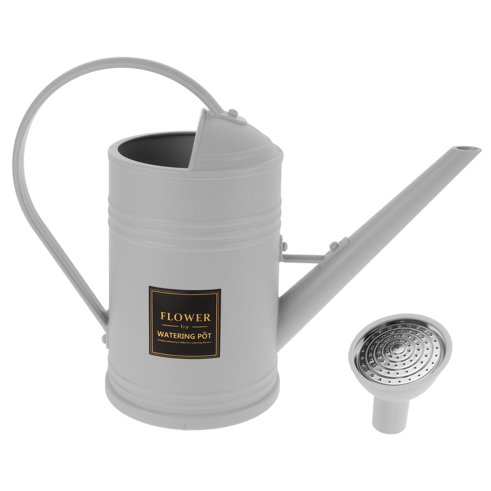 TABLZONE Large White Plastic Watering Can for Indoor Plants, Precise Watering Tool with High Capacity for Gardening