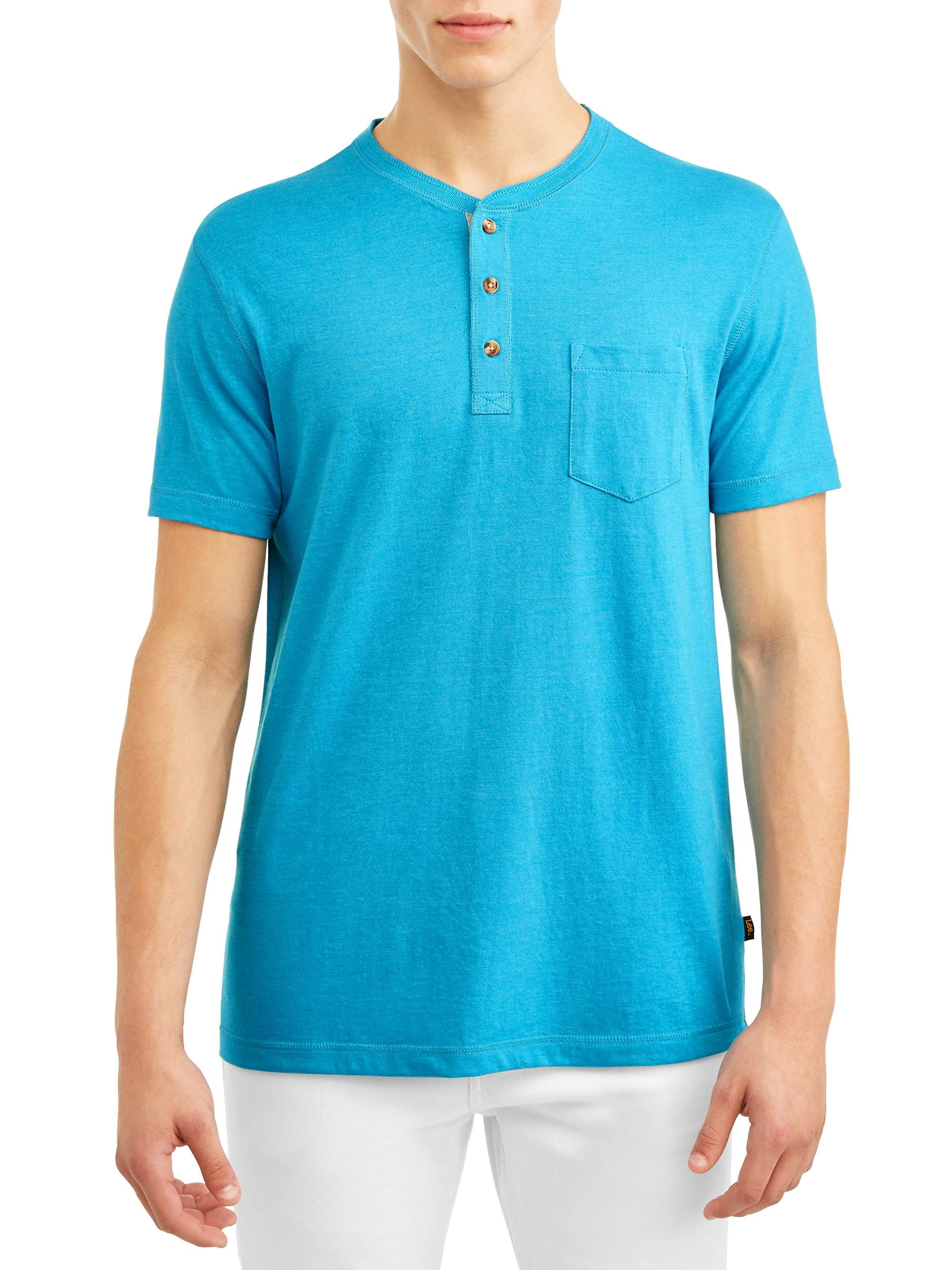 Lee Men's Short Sleeve Solid Henley T-Shirt - Walmart.com