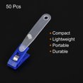 thumbnail image 3 of Uxcell Plastic Metal Badge Clips with Clear PVC Straps for ID Cards Holders Blue 50Pack, 3 of 5