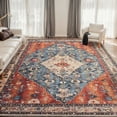 thumbnail image 3 of 5'x7' Boho Machine Washable Rugs,5x7ft Area Rugs for Living Room Non-Slip Oriental Throw Bedroom Rug Ultra-Thin Large Office Dining Room Rug Accent Floor Carpet for Kitchen Laundry Room, 3 of 7